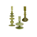 Olive Bubble Taper Candle Holder
