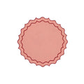 Salmon & Red Scalloped Placemat